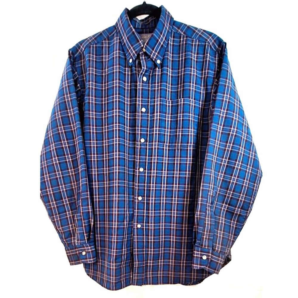 Pendleton 100% Pure Virgin Wool Mens Plaid Shirt Size L